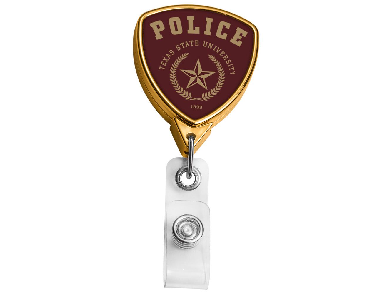 BH37GD:  Gold Shield Badge Reel